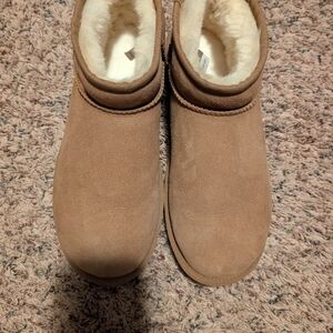 Ugg Cozy Tan Suede Ankle Boots